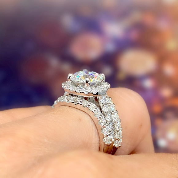 Moissanite ring set with certificate - Picture 5 of 16